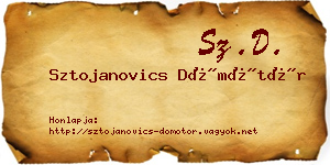 Sztojanovics Dömötör névjegykártya